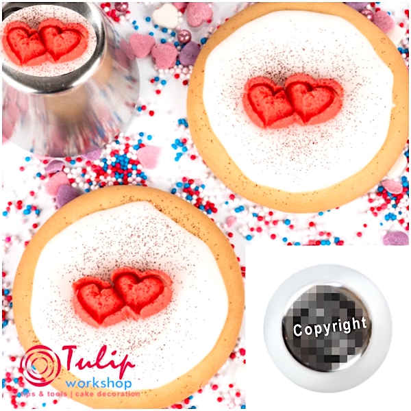 Насадка Валентин № 229 (235) | XL размер (Russian Pastry Tube #235 (229) - Valentine Hearts | XL size | By Tulip Workshop)