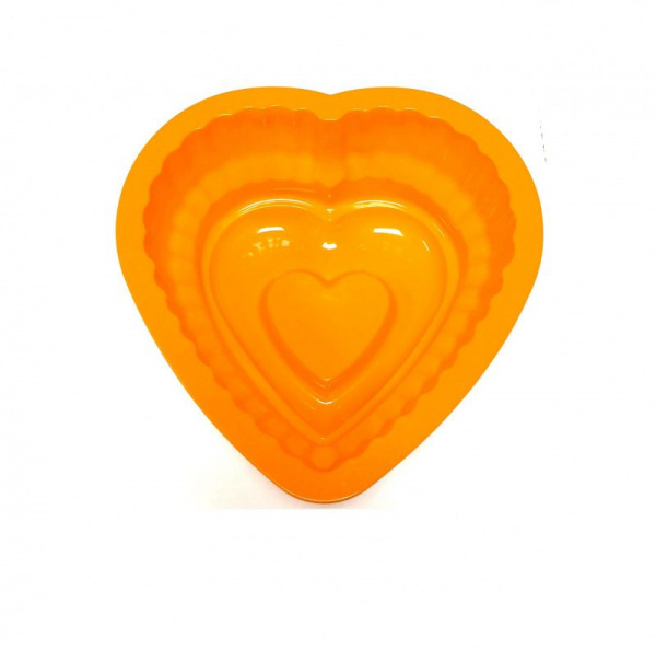 Силиконовая форма для выпечки тортов | Сердце 220*220 мм
