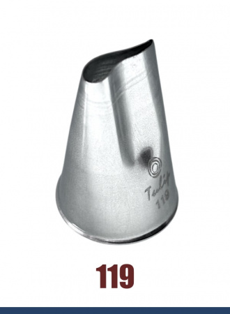 Кондитерская насадка 119 Tulip, Корея, прорезь 19 мм лепесток 2-й изогнутый