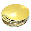 Подложка для торта Золото/Жемчуг 2х сторон. 0.8 мм, Ø 240 мм
