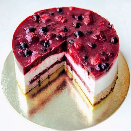 Подложка для торта усиленная Золото/Жемчуг 2х сторон. 3.2 мм, Ø 360 мм