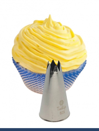 Кондитерская насадка 823 Tulip открытая звезда д.8,5 мм, 6 лучей