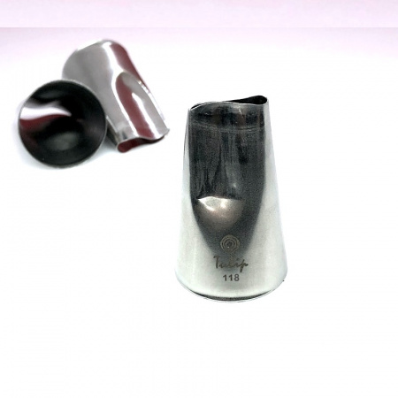 Кондитерская насадка 118 Tulip, Корея, прорезь 17 мм лепесток 2-й изогнутый