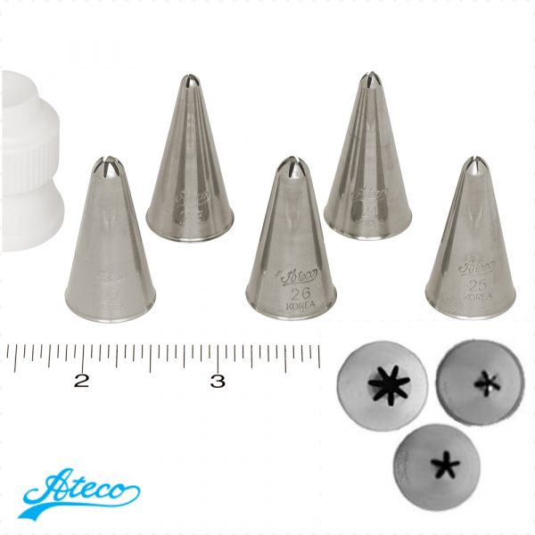 Кондитерская насадка закрытая звезда №23 - 27, 232 Ateco | 5-6-7 лучей малый размер