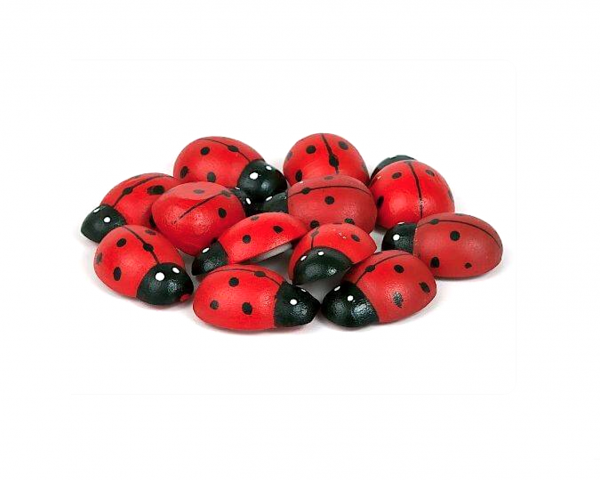 Самоклейка на коробки "божья коровка" 1.8 см, упак. 12 шт
