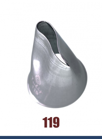 Кондитерская насадка 119 Tulip, Корея, прорезь 19 мм лепесток 2-й изогнутый