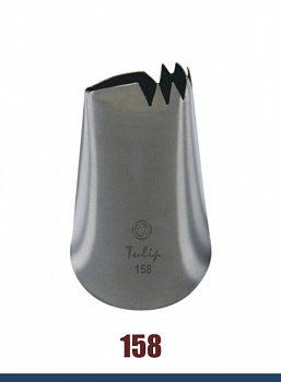 Кондитерская насадка 158 Tulip лепесток прямой рюшевый, прорезь 15 мм