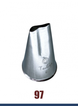 Кондитерская насадка 97 Tulip, Корея, прорезь 10 мм лепесток 2-й изогнутый