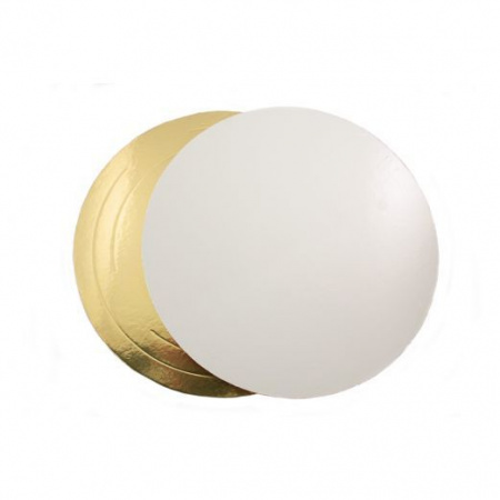 Подложка для торта усиленная Золото/Жемчуг 2х сторон. 3.2 мм, Ø 360 мм