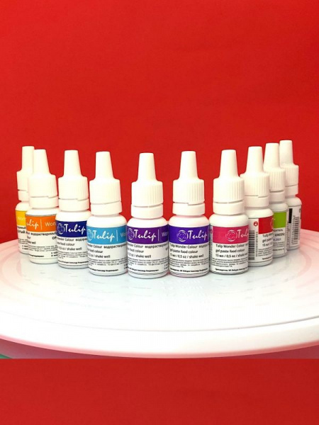 Основной набор пищевых гелевых красителей 10 шт•15 мл Tulip Wonder Colour